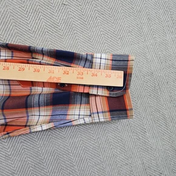 Blac Lacquer Men's 5XL Red Blue Plaid Long Sleeve Button EUC Workwear Streetwear - Picture 12 of 15